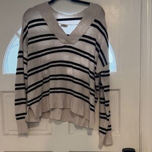 Striped V-Neck Sweater